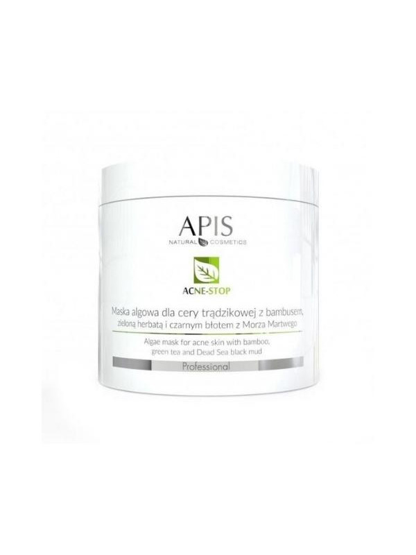 Маска Apis Acne- Stop Algae для шкіри, схильної до акне, з бамбуком, зеленим чаєм і чорною гряззю Мертвого моря 200 г