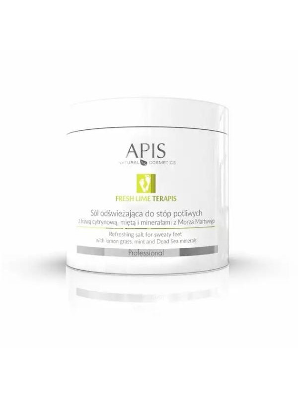 Apis Fresh Lime Terapis Освіжаюча сіль для пітливих ніг з лемонграсом, м'ятою та мінералами Мертвого моря 650 г