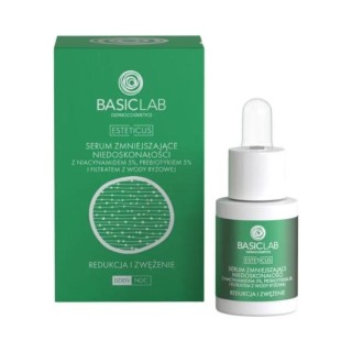 BasicLab Esteticus Serum для обличчя, що зменшує недоліки з ніацинамідом 5 % Reduction and Narrowing 15 мл