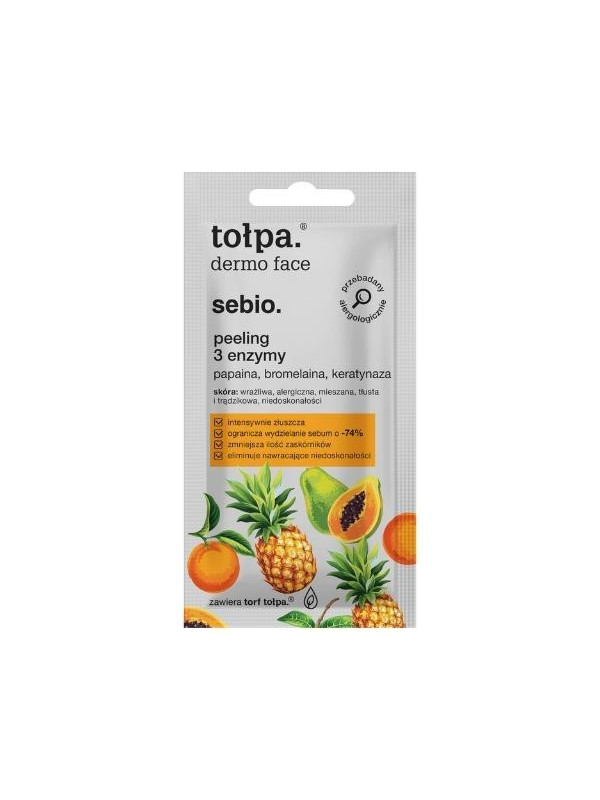 Tołpa Dermo Face Sebio. Peeling 3 ензими 8 мл