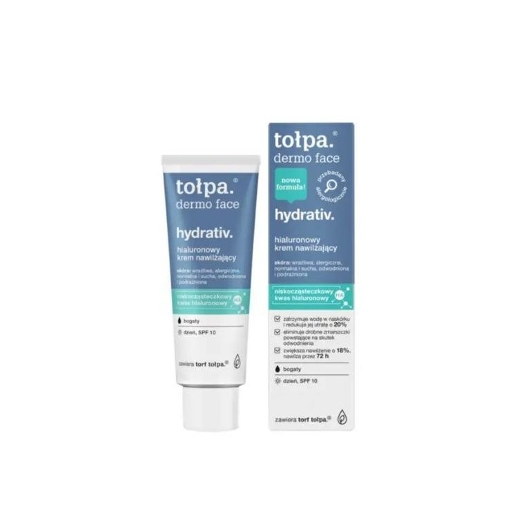 Tołpa Dermo Face Hydrativ. Hyaluronic Rich Moisturizing Face Cream SPF10 40 ml