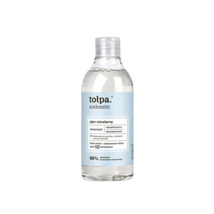 Le fluide micellaire visage authentique Tołpa nettoie parfaitement