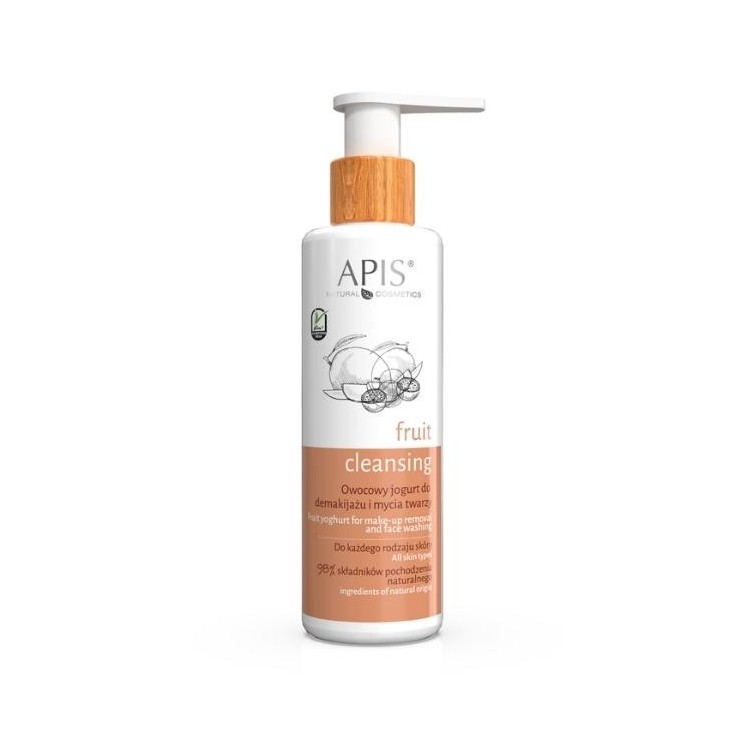 Apis Fruit Cleansing fruityoghurt voor het verwijderen van make-up en gezichtsreiniging 150 ml