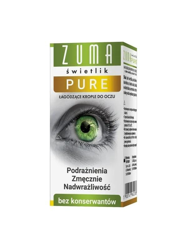 Zuma Świetlik Pure Preservative-free eye drops 10 ml