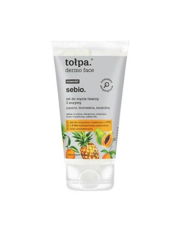 Tołpa Dermo Face Sebio Face wash gel with 3 enzymes deeply cleanses