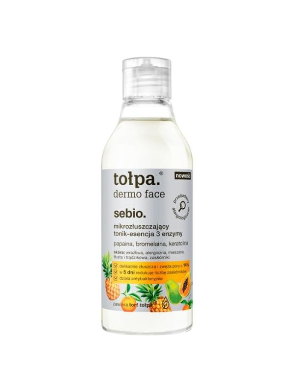 Tołpa Dermo Face Sebio. мікропілінг Tonic-essence 3 ензими