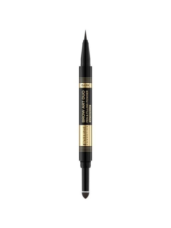 Eveline Brow Art Duo Pen and Eyebrow Powder 2in1 Dark