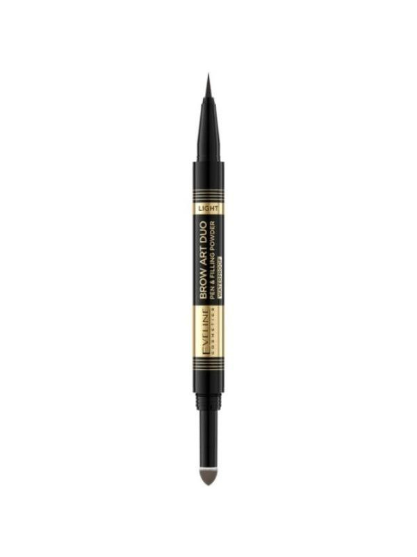 Eveline Brow Art Duo Pen і пудра для брів 2in1 Light