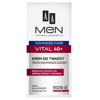 AA Men Advanced Care Vital 40+ Krem do twarzy przeciwzmarszczkowy