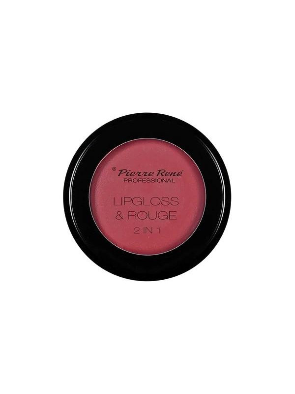 Pierre Rene Professional Lipgloss & Rouge 2in1 Lip Gloss and Blush /02/ Intense Raspberry 7 г