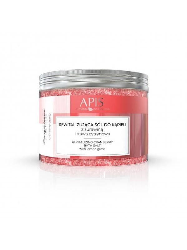 Apis Cranberry Vitality відновлююча сіль для ванн з журавлиною та лемонграсом