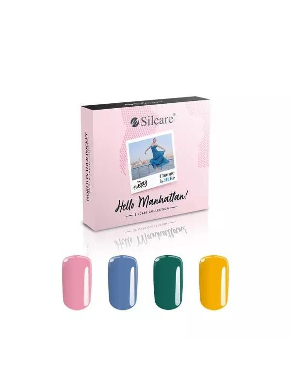 Silcare Set Flexy Hello Manhattan Hybrid лаки для нігтів 4 х 5 г