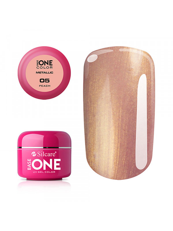 Silcare Base One Colour UV Gel /05/ One Metallic Peach 5 g