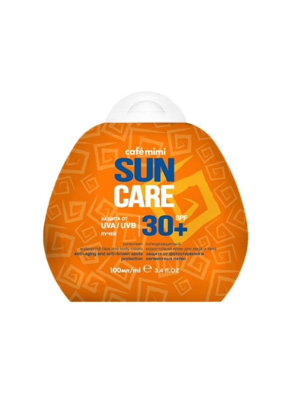 Cafe Mimi Sun Care sunscreen Face and body cream SPF30 + 100 ml