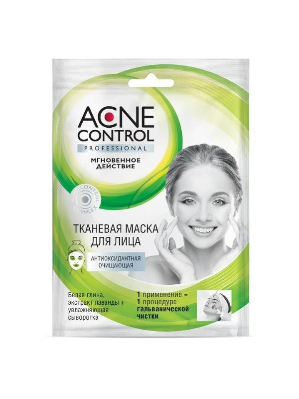 FitoKosmetik Acne Control Maska oczyszczająca w płacie do twarzy Antyoksydacyjna 25 ml