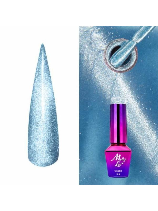 MollyLac /446/ Womanity Cat Eye Hybrid Nail Polish Maledives 5 мл