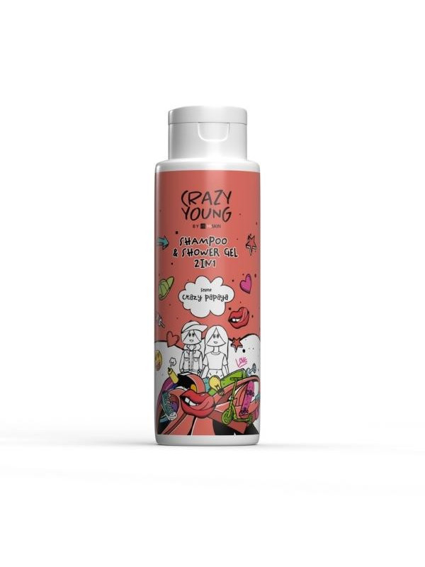 HiSkin Crazy Young Szampon i Żel pod prysznic Crazy Papaya 200 ml