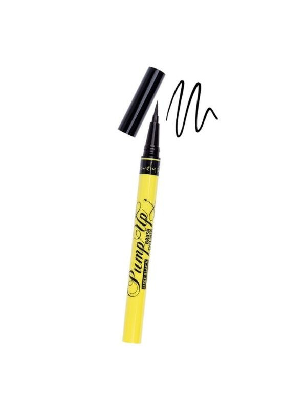 Lovely Pump Up Deep Black Eyeliner with a precise brush