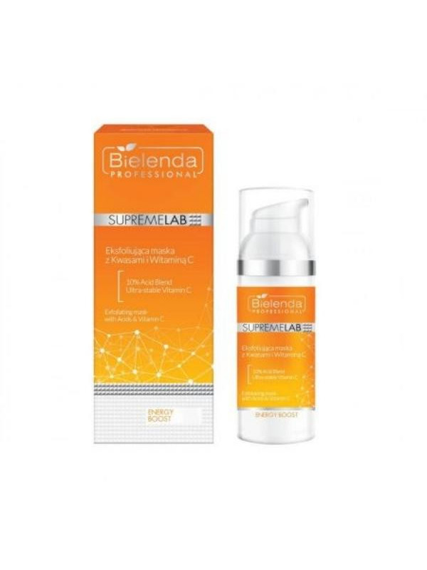 Bielenda Professional SUPREMELAB Energy Boost gezichtsmasker met zuren en vitamine C