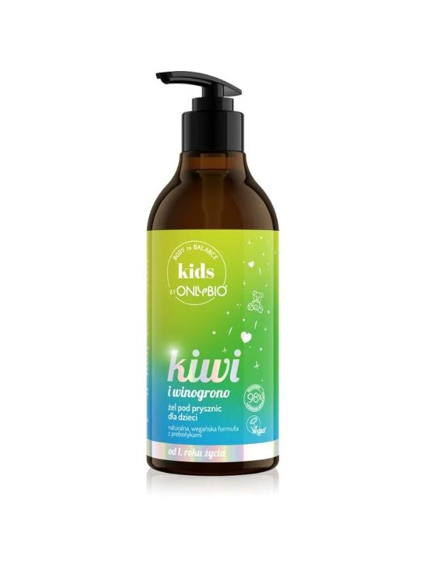 ONLYBIO Body in Balance Kids Body douchegel voor kinderen Kiwi en Druif 400 ml