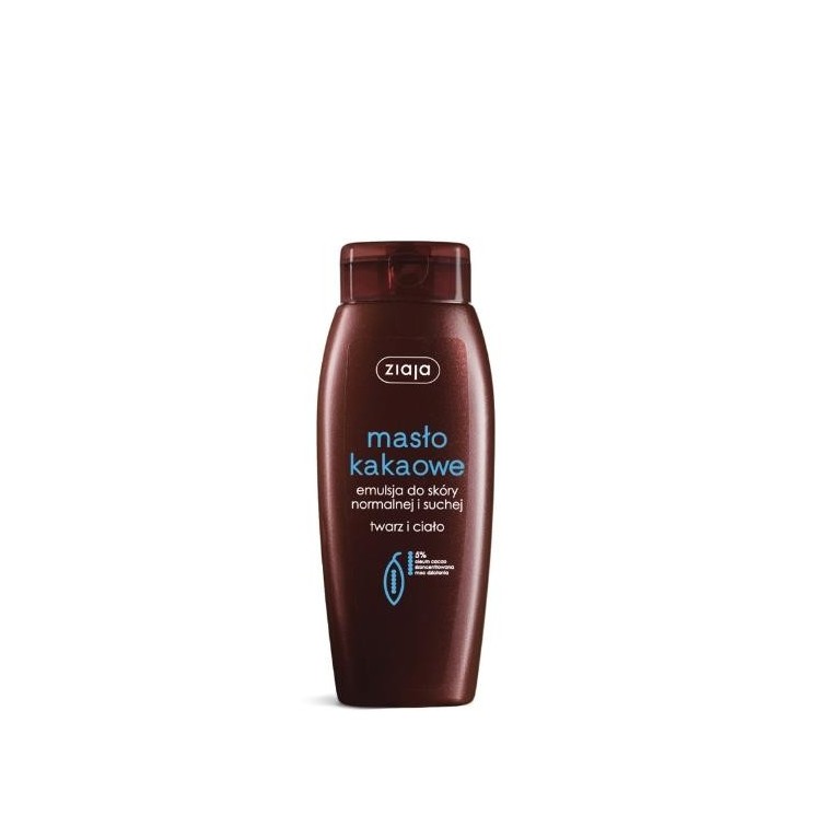 Ziaja Kakaobutter-Emulsion für normale und trockene Haut, Gesicht und Körper, 200 ml