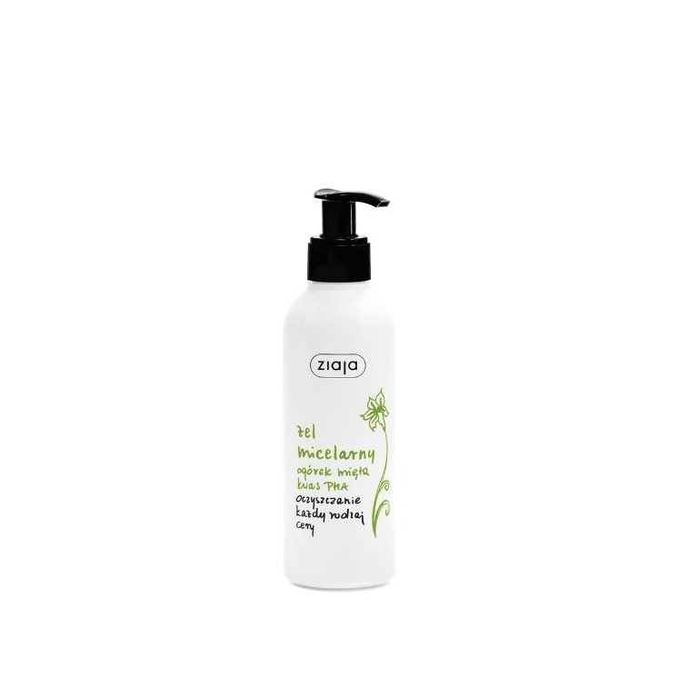 Ziaja Komkommer Munt Micellaire Gel PHA zuurreiniging 190 ml
