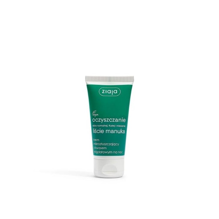 Ziaja Crème nettoyante micro-exfoliante pour le visage à l'acide d'amande pour la nuit 50 ml