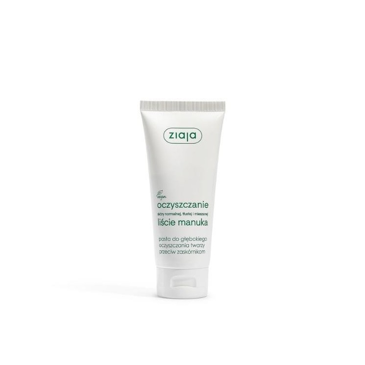 Pâte nettoyante Ziaja pour un nettoyage en profondeur du visage contre les points noirs 75 ml