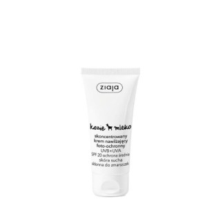 Crème visage photoprotectrice concentrée hydratante au lait de chèvre Ziaja UVB+UVA SPF20 Faible protection 50 ml
