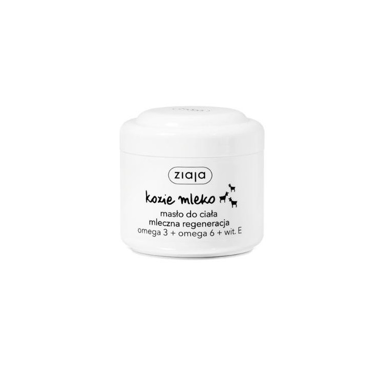 Beurre corporel régénérant au lait de chèvre Ziaja , oméga 3, oméga 6 et vitamine E, 200 ml