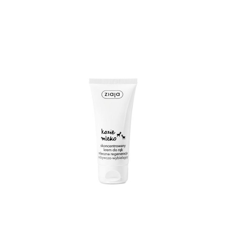 Ziaja Crème Mains Concentrée au Lait de Chèvre Nourrissante et Blanchissante Régénération Lactée 50 ml