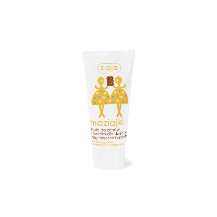 Dentifrice Ziaja Maziajki au fluor pour enfants de 6 ans et plus, dents de lait et dents permanentes 50 ml