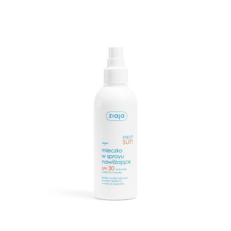Ziaja Sun Spray Lait Solaire Hydratant SPF30 UVA + UVB Haute Protection 170 ml