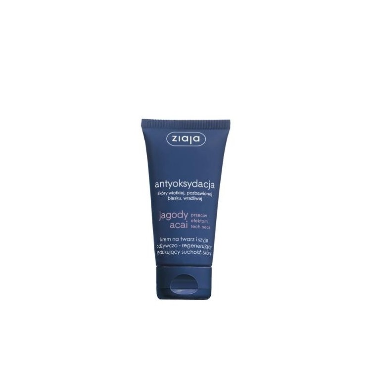 Ziaja Baies d'Açaï Crème nourrissante et régénérante visage et cou réduisant la sécheresse cutanée 50 ml