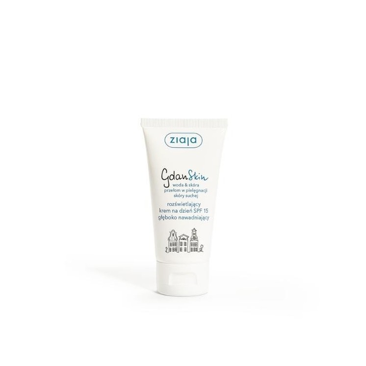 Ziaja GdanSkin Crème de jour éclaircissante pour le visage SPF15 Hydratation intense 50 ml