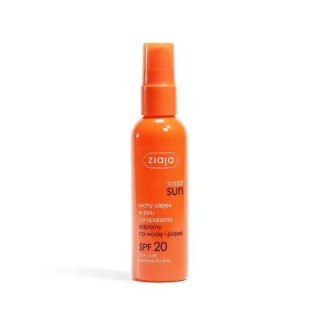Ziaja Sun Dry Huile en gel pour bronzage résistant à l'eau et au sable SPF20 UVA + UVB protection moyenne 90 ml