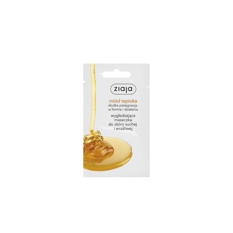 Ziaja Gladmakend gezichtsmasker met honing en tapioca voor de gevoelige huid 7 ml