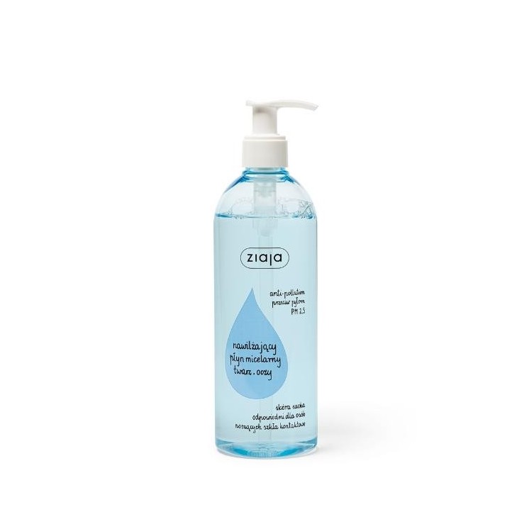 Ziaja Fluide Micellaire Démaquillant Hydratant Visage et Yeux 390 ml
