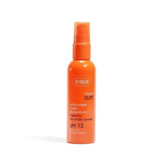 Ziaja Sun droge olie in zonnebrandgel bestand tegen water en zand SPF15 UVA + UVB medium bescherming 90 ml