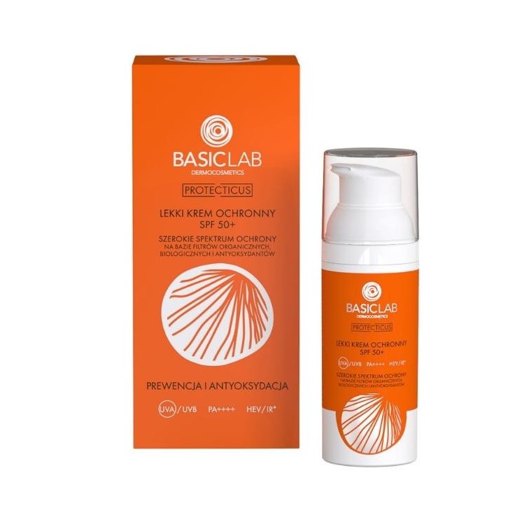 BasicLab Protecticus Lichte Beschermende Crème SPF50 + Preventie en Antioxidatie 50 ml