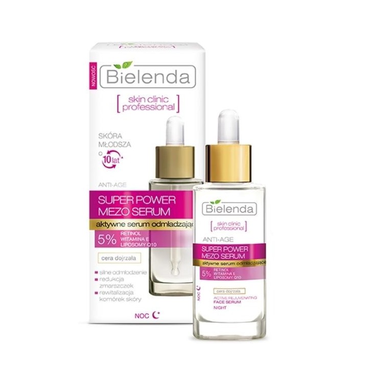 Bielenda Skin Clinic Professional aktywne Serum do twarzy odmładzające Anti-age na noc 30 ml