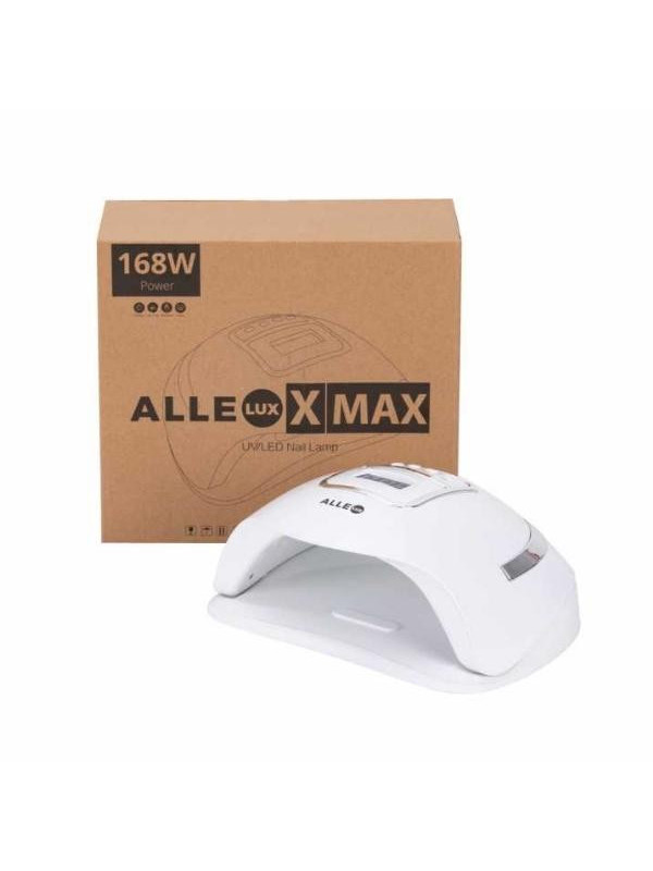 AlleLux X MAX Лампа для нігтів UW/ Led 168W для гібридних/гель лаків Білий