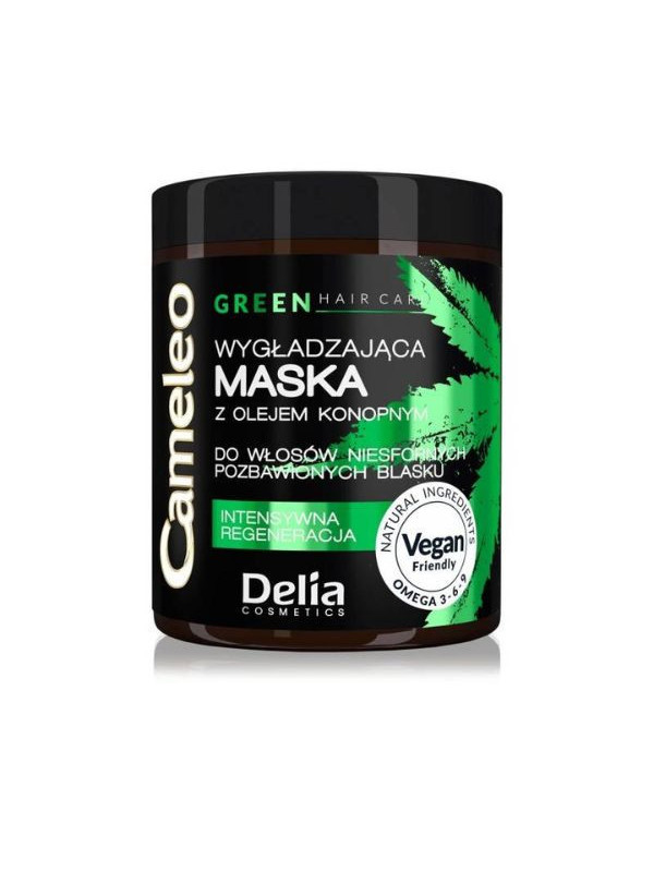 Розгладжуюча маска для волосся Delia Cameleo Green з конопляною олією