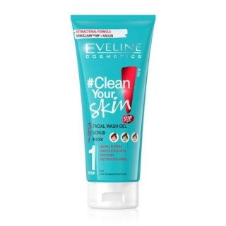 Eveline Clean Your skin 3w1 żel oczyszczjacy, maska i scrub 200 ml