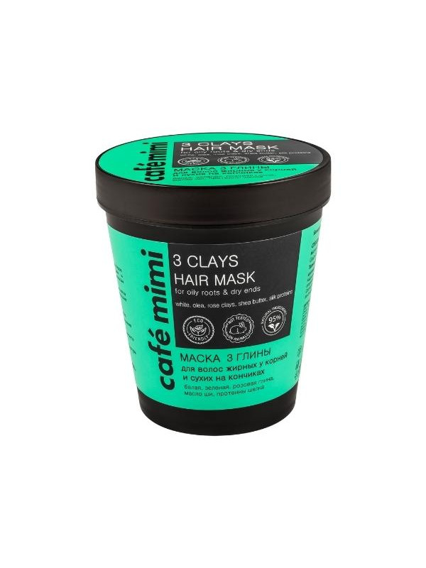 Cafe Mimi Masker voor vettig haar bij de wortels en droog aan de punten 220 ml