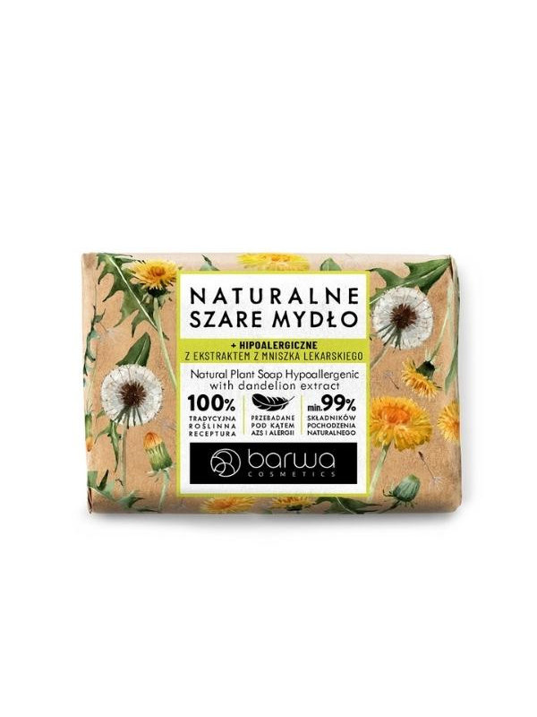 Barwa Natural Gray hypoallergenic soap with dandelion extract