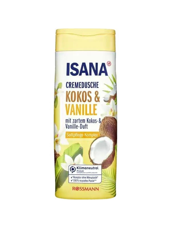 Кремовий гель для душу Isana Coconut & Vanille 300 мл