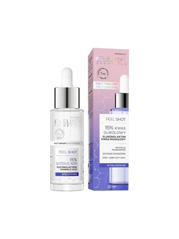 Eveline Serum Shot Treatment 15% Glycolic acid для обличчя, шиї та декольте 30 мл