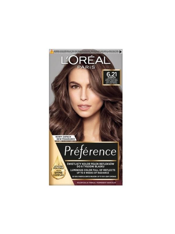 Фарба для волосся L'oreal Preference /6.21/ Cold Iridescent Very Light Brown