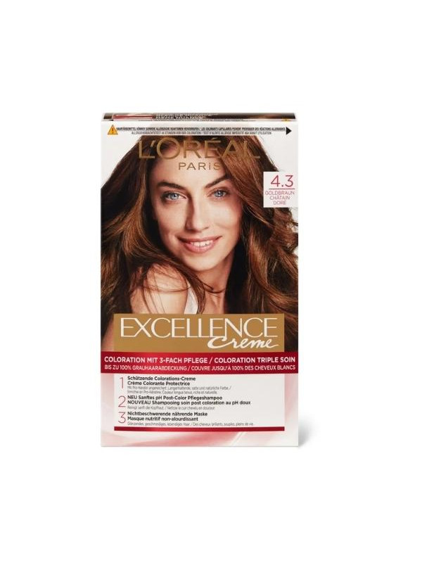 Фарба для волосся L'oreal Excellence Creme /4.3/ Golden Brown